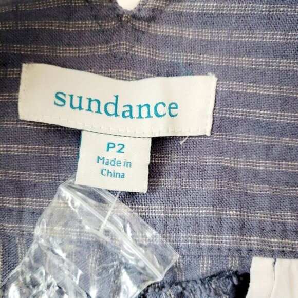 SUNDANCE Amelia Trouser Linen Blend‎ Striped Pants Size 2 - Picture 4 of 5